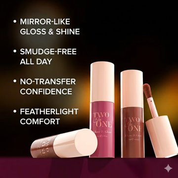 Glaze & Gloss 2-in-1 Lip duo deal | Matte 2-in-1 lip liner + High Shine Gloss | Long-lasting & waterproof