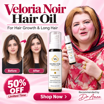 Veloria Noir Hair Oil (Awarded By Pakistan's No. 1 Hair Oil) – Best Formula for Hair Growth & Length, Reduces Hair Fall & Frizz, Nourishes Scalp for Thicker, Stronger Hair