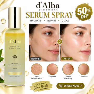 D'Alba 2-in-1 Aromatic Spray Serum - Deep hydration, Tighten Skin & Instant Glow - Prep, Set & Glow All in one