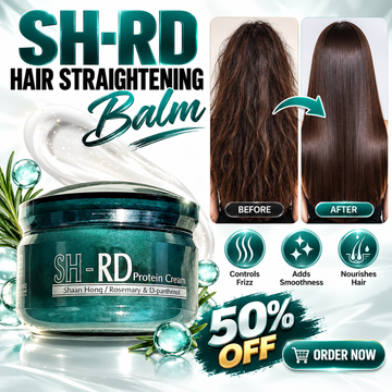 SH-RD Protein Cream Hair Straightening Balm – Anti-Frizz Smoothing Treatment with Rosemary & D-Panthenol - Straight hair & smooth split-ends