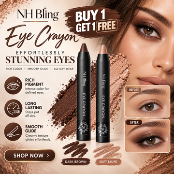 NH Bling Eye Crayon – Highly Pigmented, Smooth Glide, Long-Lasting Cream Eyeshadow & Eyeliner Pencil, Smudge-Resistant Makeup Stick for Effortless Eye Looks