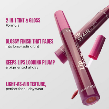 Lamel Stain Hydrating Lip Gloss | 2-in-1 Gloss & Long-Lasting Lip Stain