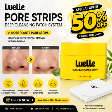 Luelle Nose Plants Pore Strips – 100 Pcs – Deep Cleansing Blackhead Remover Peel Off Mask – Removes Blackheads, Unclogs Pores – Plant-Based, Gentle on Skin – For Face & Nose