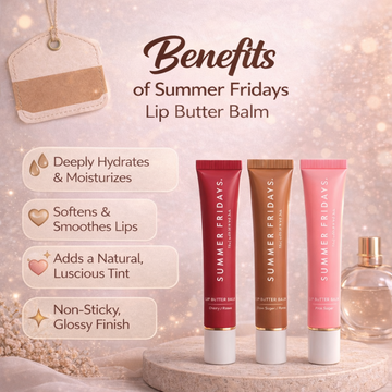 Summer Fridays Lip Butter Balm | Hydrating, Moisturizing & Softening with Shea & Murumuru Seed Butters | Non-Sticky Glossy Finish