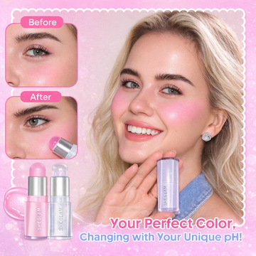 SHEGLAM Balm Stick Highlighter & Blush | Dewy Radiant Finish & pH-Reactive Color (Pack of 2)