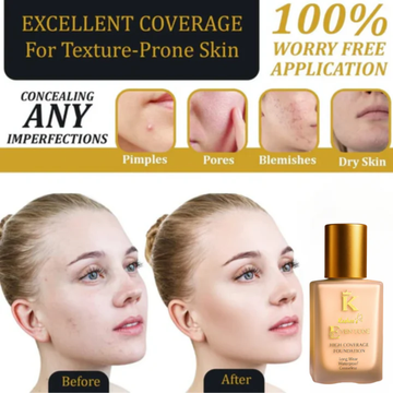 Kashe flawless & Even Tone Foundation | Waterproof & 24H long-lasting | For all Skin Types